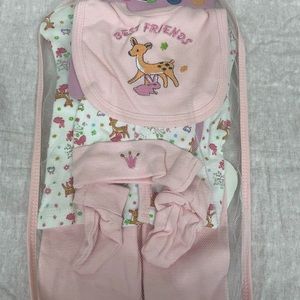 NWT Pink and white baby girl outfit
